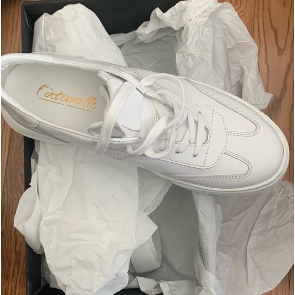 L’Intervalle White Leather Sneakers - Picture 3 of 10